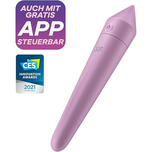 Satisfyer Ultra Power Bullet 8 Mini Bullet Vibrator with App Control - Clitoral Stimulator, Personal Massager - Portable, Compatible with Satisfyer App, Waterproof, Rechargeable, 14cm Lilac
