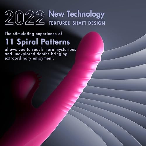 Adult Sex Toys & Games Pleasure for Women Toys Rotating Thrusting Rabbit Vibrators for Clitoris G-spot Stimulation for Women,10 Rotating Thrusting 7 Patting Vibrations with Heating Function Waterproof