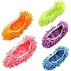 mumisuto Mop Slippers Shoes,1Pc Mop Shoes Cover Multi Function Duster Mop Slippers Shoes Cover Washable Reusable Mop Slippers Floor Cleaning Shoes for Bathroom Office Kitchen Orange