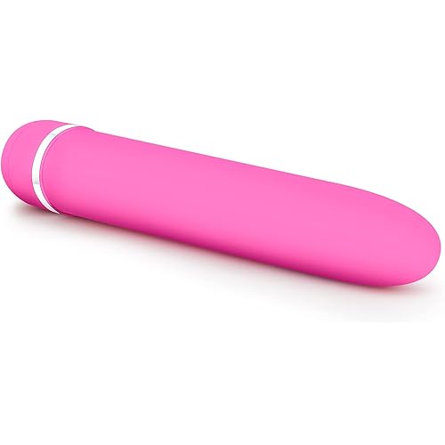 Blush Rose Luxuriate - 7 Inch Slim Classic Personal Massage Wand - Smooth Satiny Feel Multi-Speed Vibrator - IPX7 Waterproof Quiet Strong - Sex Toy For Women She Her - Pink