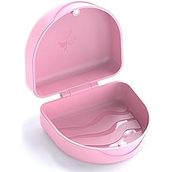 Orthodontic Mouthguard Case Dental Retainer Case-Pink