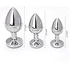 3Pcs Set Stainless Steel Anal Plug Butt Plugs Luxury Jewelry Design Anal Trainer Jewel S&M Adult Gay Woman Men Sex Gifts Things for Beginners CouplesPink