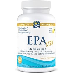 Nordic Naturals EPA Xtra, Lemon - 60 Soft Gels - 1640 mg Omega-3 - High-Intensity EPA Formula for Positive Mood, Heart Health & Healthy Immunity - Non-GMO - 30 Servings