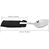 Adaptive Spoon, Drop Resistant Eating Aids Cutlery Prevent Slip Weighted Handle Rounded Edges with Strap for Elderly for Arthritis