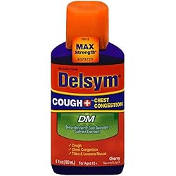Delsym Cough Chest Congestion DM Liquid Cherry - 6 oz, Pack of 3