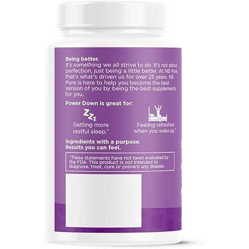 nbpure Power Down Sleep Supplement, Melatonin- Free, 90 Count