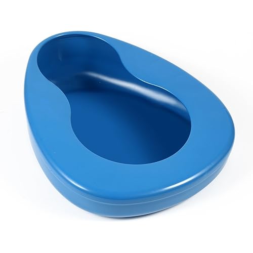 ONEDONE Bedpan for Elderly Females Heavy Duty Bed Pans for Elderly Men Women Thick Large Bedpans for Bedridden Patient Hospital Home Bed Pan Emergency Device Blue