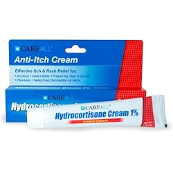 CareALL 1% Hydrocortisone Cream, 1oz Tube, Maximum Strength Formulation, Relieves Itching and Redness, Compare to Active Ingredient of Leading Brand