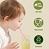 ALINK Reusable Silicone Boba Straws, Extra Large Bubble Tea Smoothie Straws for Popping Tapioca Pearl, Pack of 4 with Cleaning Brush and Case - 10 in x 14 mm - Black, Gray, Green, Pink