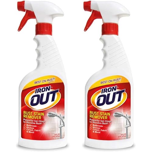 Iron Out Rust Stain Remover Spray Gel, 16 Fl. Oz. Bottle 2 Pack, na