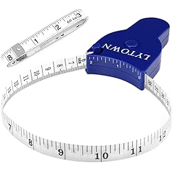 2PCS Body Measure Tape 60inch 150cm, Automatic Telescopic Tape Measure for Body Measurement & Weight Loss, Accurate Tape Measure for Tailor, Sewing, Fitness, Handcrafts, Clothes
