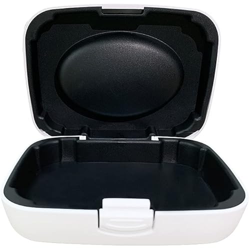 Hearing Aid Case Portable Protective Premium Texture Storage Case for BTE CIC IIC ITE Durable and Durable White