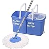 Gala Twin Bucket Spin Mop With 2 Refills And 1 Liquid Dispenser Blue