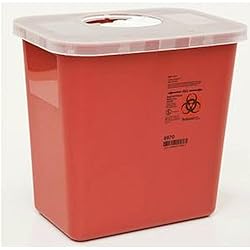 Kendall Sharps Container with Rotor Lid - 2 Gallon - 1Box of 10
