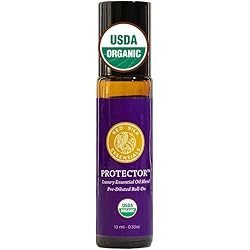 Organic Protector Essential Oil Immunity Blend Roll On Based on 4 Thieves Legend, 100% Pure, USDA Certified - Support Vitality, Fortify & Protect - 10 ml