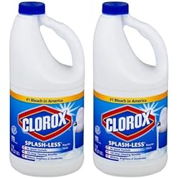Clorox Splash-Less Bleach, Regular, 2 Pack of 55 fl oz each 110 Ounces Total