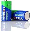 CR123A 3V Lithium Battery 1500mAh 2 Pack, 123 Batteries Lithium, 123A Lithium Batteries 3 Volt High Power, CR123 for High Intensity Flashlight, Home Safety, Security Devices