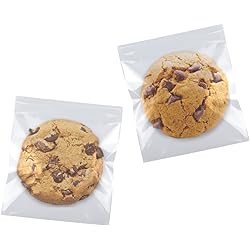 Cookie Bags Cellophane Bags Clear Cellophane Treat Bags for Cookies, 5x6 Inch Individual Cookie Bags for Gift Giving Packaging, 100PCS Plastic Self Adhesive Cookie Wrappers Candy Bags Cookie Gift Bag