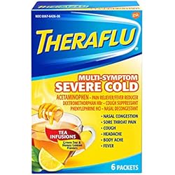 Theraflu Multi Symptom Severe Cold with Lipton Caplets, 6 Count Pack of 2