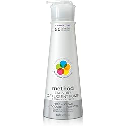 Method Concentrated Laundry Detergent with Pump, Free Clear, 20 Fl Oz, 50 Loads