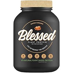 Blessed Plant Based Vegan Protein Powder - 23g of Pea Protein Isolate, Low Carbs, Non Dairy, Gluten Free, Soy Free, No Sugar Added - Meal Replacement for Women & Men, 30 Servings S'Mores