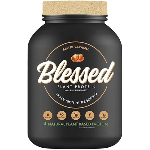 Blessed Plant Based Vegan Protein Powder - 23g of Pea Protein Isolate, Low Carbs, Non Dairy, Gluten Free, Soy Free, No Sugar Added - Meal Replacement for Women & Men, 30 Servings S'Mores