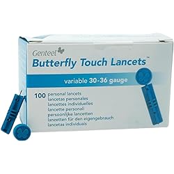 Genteel | Butterfly Touch Lancets | Polished | Smooth & Pain Free | Stainless Lancets 100 pcs