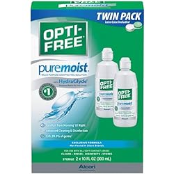 Opti-Free Puremoist Multi-Purpose Disinfecting Solution, Twin Pack, 10 Ounces Per Bottle