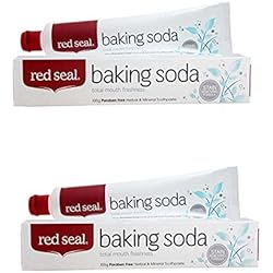 Red Seal Baking Soda Toothpaste – Neutralizes Plaque Acids, Nourishes, Protects Teeth & Gum Health Naturally & Cleans for Visibly Brighter Smile 3.5oz - 2 Pack