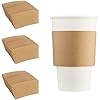 HARVEST PACK Disposable Corrugated Kraft Paper Cup Sleeves, Brown, Fits 10122024 oz Cups [850 COUNT]