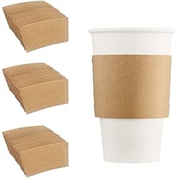HARVEST PACK Disposable Corrugated Kraft Paper Cup Sleeves, Brown, Fits 10122024 oz Cups [850 COUNT]