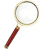 PROW® Golden Classic Design Handheld 80mm 8X Loupes Magnifier Magnifying Glass for Help The Old Man Clearly Reading Low Vision Inspection Craft Jewelry