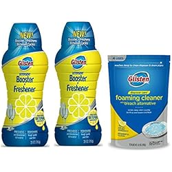 Glisten Dishwasher Detergent Booster and Freshener 2-Pack and Disposer Care Foaming Cleaner, Lemon Scent
