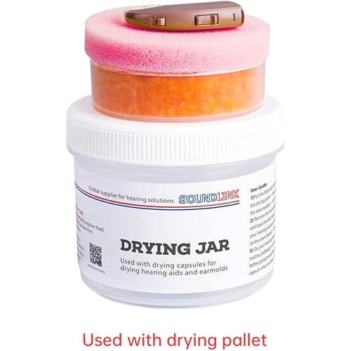 Hearing Aid Dehumidifier Hearing Aids Drying Set Include One Drying Jar and One Drying Capsule