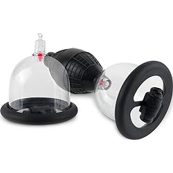 Pipedream Products Fetish Fantasy Series Vibrating Nipple Pleasure Cups, Black, 1 Pound