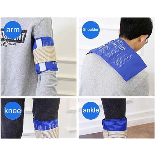 Crikele Large Knee Ice Pack for Injuries Reusable Gel Cold Pack Wrap for Knee Pain Relief, Swelling, Bruises and Knee Replacement Surgery