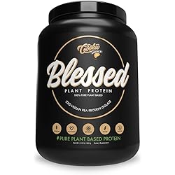 BLESSED Plant Based Protein Powder – 23 Grams, All Natural Vegan Friendly Pea Protein Powder, Gluten Free, Dairy Free & Soy Free, 30 Serves Cookie Crunch