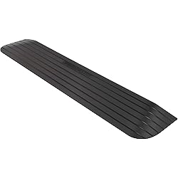 Ruedamann Threshold Ramp, Durable Solid Rubber with 2200lbs Load Capacity, Non-Skid and Anti-Slip Surface, Wheelchair Ramp for Doorways and Bathroom 1 Inch Rise