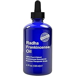 Radha Beauty Frankincense Essential Oil 4 oz - 100% Pure & Therapeutic Grade, Steam Distilled for Aromatherapy and Relaxation