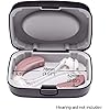 Hearing Aid Case Hard - Portable Protective Storage Case for BTE CIC IIC ITE Black