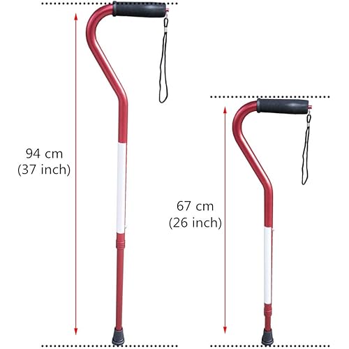 VISIONU Aluminum Telescopic Walking Stick for The Blind, 67cm - 94cm, Blind Cane