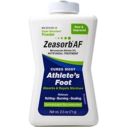 Zeasorb Athlete's Foot Powder, Super Absorbent Itch Relief, 2.5 oz