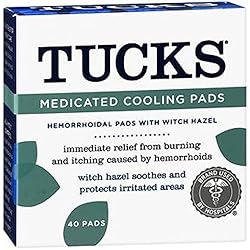 Tucks Md Cool Hemorrhoid Pad, 40 Count Pack of 20