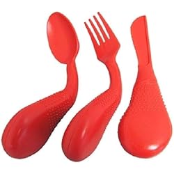 Easy Grip Utensils by LIBERTY Assistive - Easy Grip Set of Utensils: Fork, Knife, and Spoon - Adaptive Eating Aids for Users with Arthritis or Limited Dexterity