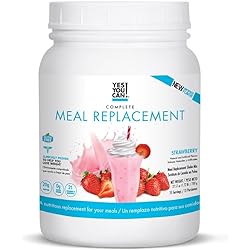 Yes You Can! Complete Meal Replacement Shake - 15 Servings Strawberry - Meal Replacement Protein Powder with Vitamins and Minerals, All-in-One Nutritious Meal Replacement Shakes