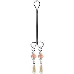 Bijoix De Cli Loop with Faceted Beads & Pearl, Pink, 0.8 Ounce