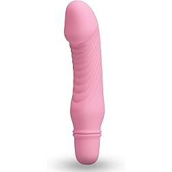 LeLuv Mushroom Tip Vibrator Smooth Silicone 10 Modes Pink