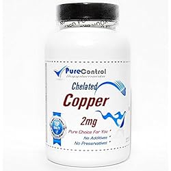 Chelated Copper 2mg 100 Capsules Pure by PureControl Supplements