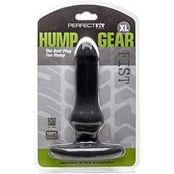 PerfectFit Brand Hump Gear XL Penetration Butt Plug, SilaSkin, TPRSilicone, Extra Girth, Extra Long, Black