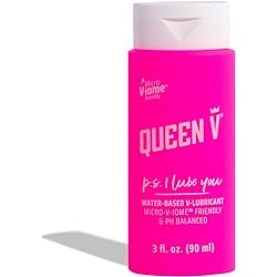 QUEEN V P.S. I Lube You - Intimate Water-Based Lube, Gynecologically Tested, pH Friendly, Free from Parabens, Artificial Colors, Glycerin & Fragrances, 3 oz. Wetter is Better